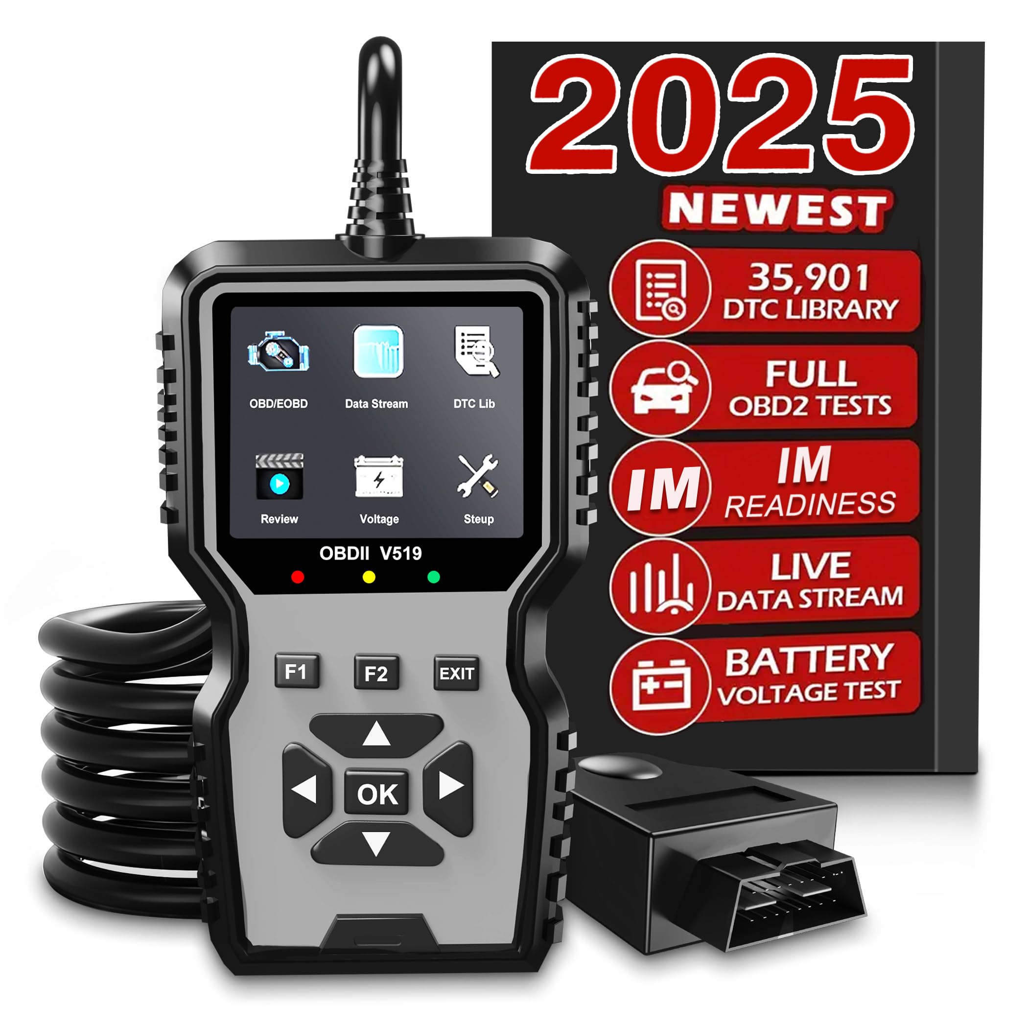 確認用　エレキッド Amazon.co.jp: Zecirl V519 OBD2 診断スキャナーツール - Vechicle